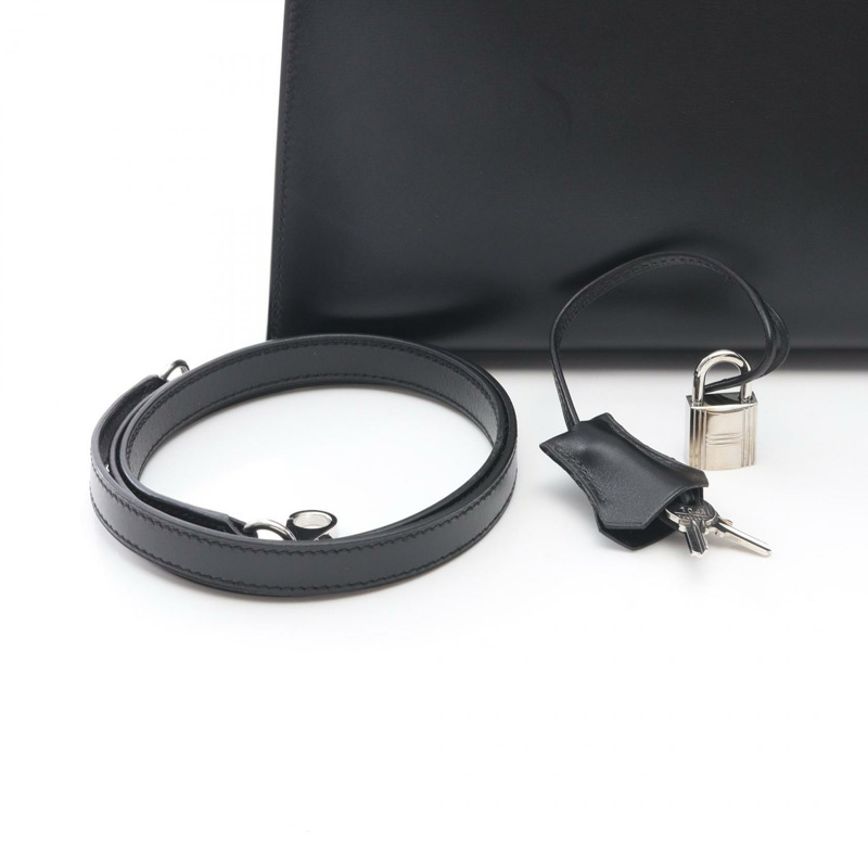 愛馬仕 Kelly 32 單肩手提包，Box 小牛皮，黑色 SHW，二手 K-5