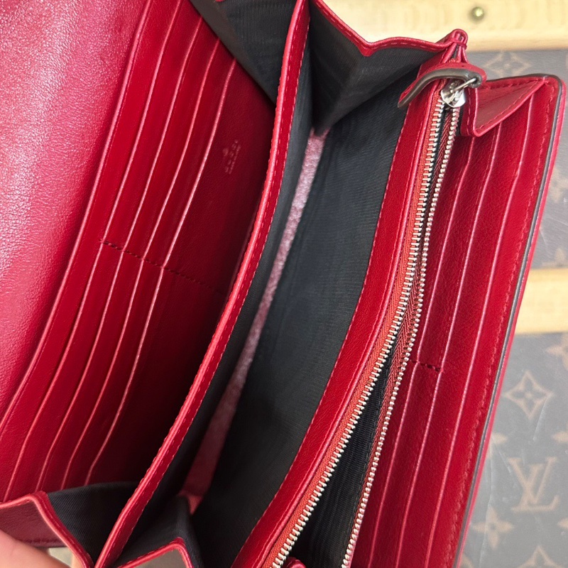 GUCCI黑白老花毛呢拼紅皮酒神小號肩背斜背包20*14*4 98新配件塵袋-2