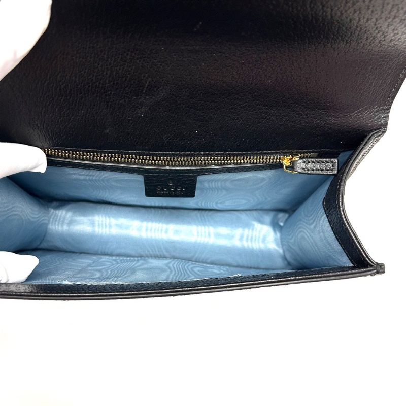 GUCCI塞爾維亞黑金燙金小蜜蜂肩背斜背包26*17*8 98新配件塵袋-2