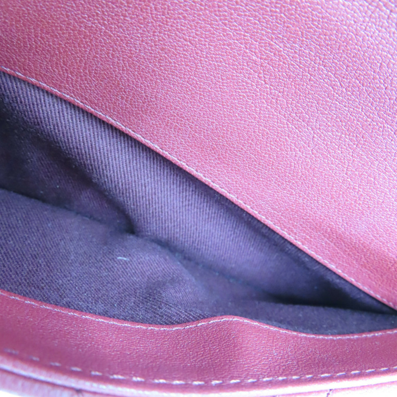 紅色 菱格紋 牛皮 肩背包 (無卡)【CHANEL 香奈兒】-6