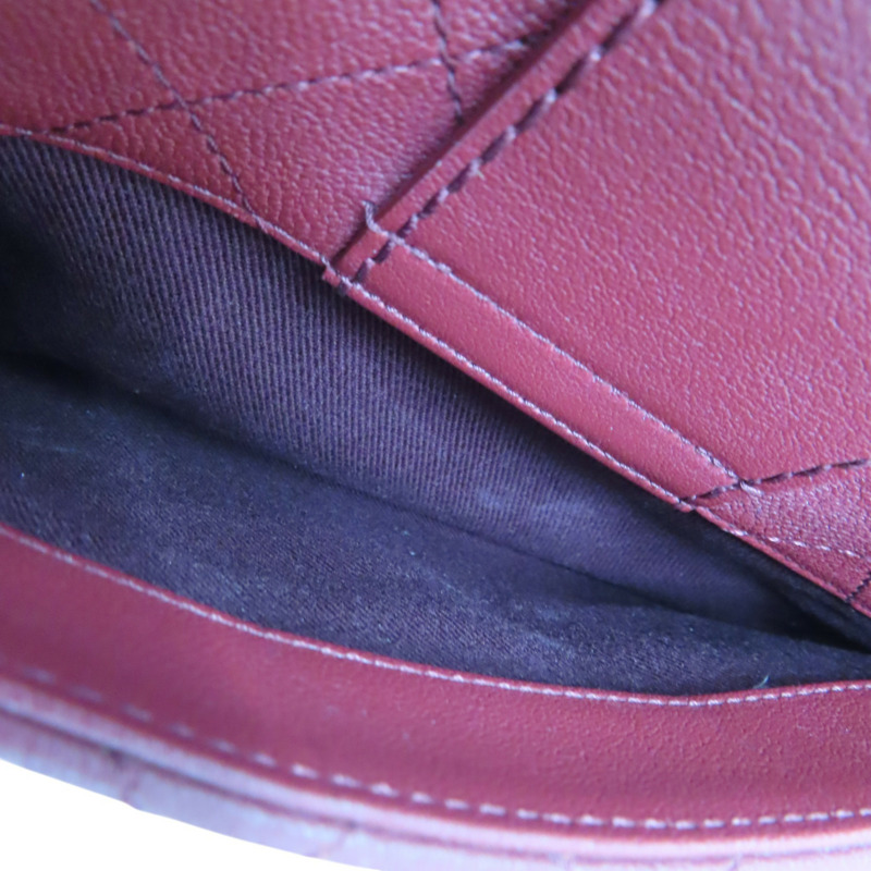 紅色 菱格紋 牛皮 肩背包 (無卡)【CHANEL 香奈兒】-7