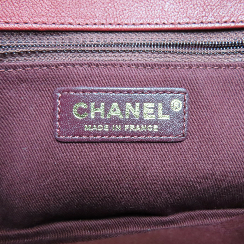 紅色 菱格紋 牛皮 肩背包 (無卡)【CHANEL 香奈兒】-8