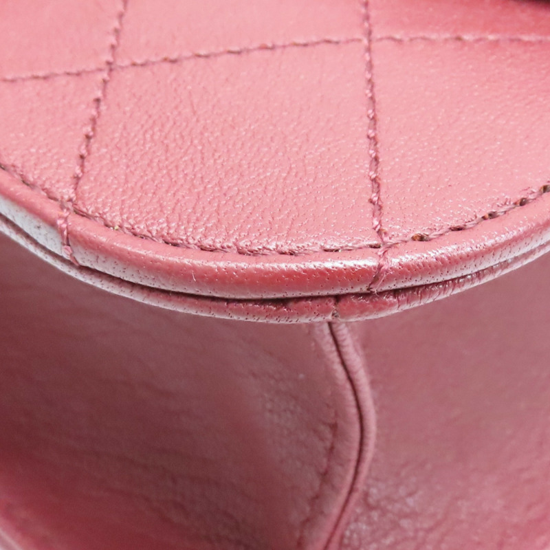 紅色 菱格紋 牛皮 肩背包 (無卡)【CHANEL 香奈兒】-12