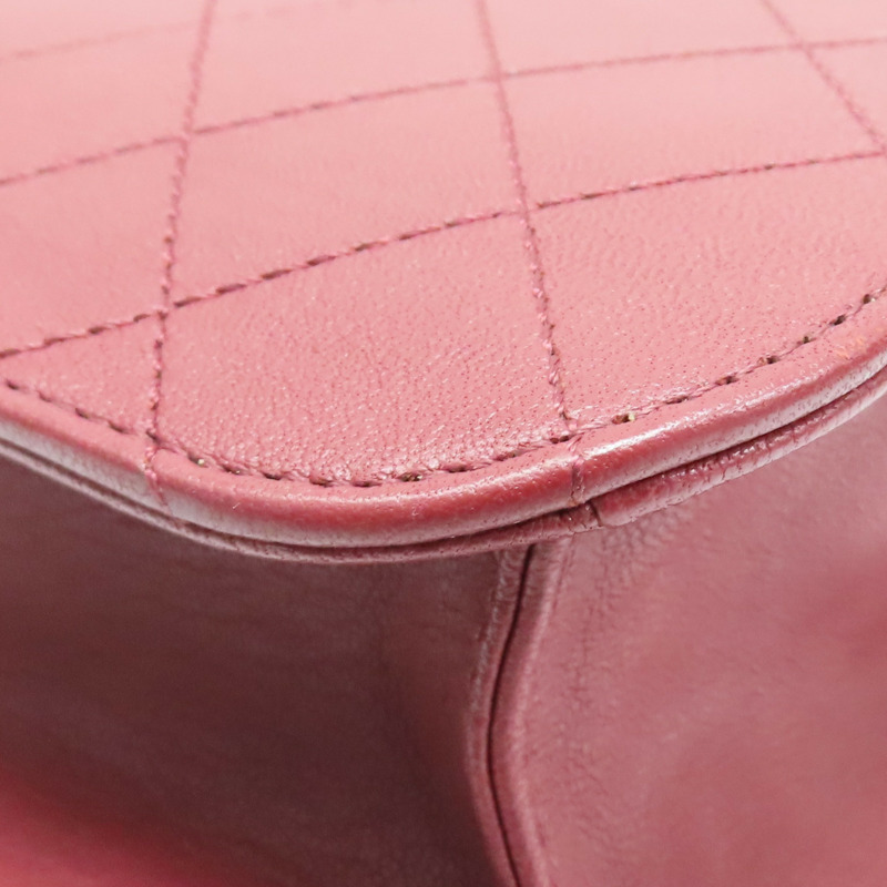 紅色 菱格紋 牛皮 肩背包 (無卡)【CHANEL 香奈兒】-13