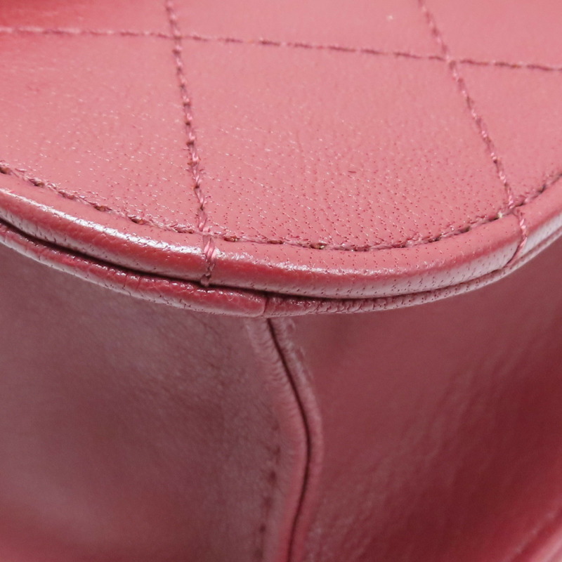 紅色 菱格紋 牛皮 肩背包 (無卡)【CHANEL 香奈兒】-14