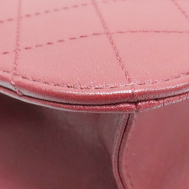 紅色 菱格紋 牛皮 肩背包 (無卡)【CHANEL 香奈兒】-15