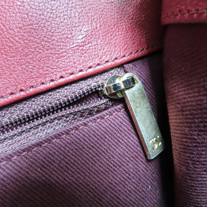 紅色 菱格紋 牛皮 肩背包 (無卡)【CHANEL 香奈兒】-16