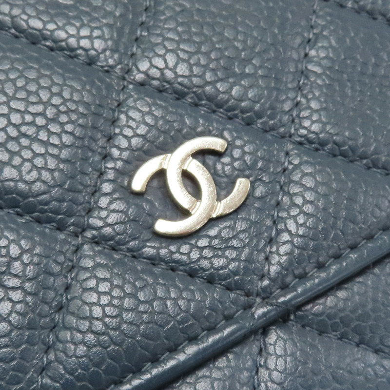 藍色 荔枝紋 牛皮 WOC 肩背包 (無卡)【CHANEL 香奈兒】 A33814-11