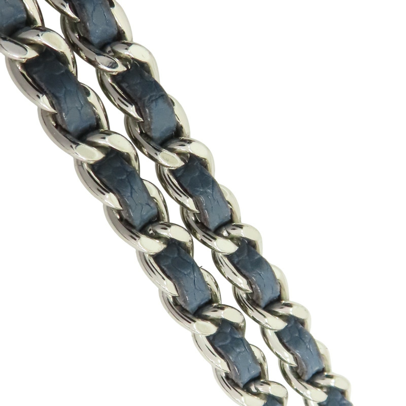 藍色 荔枝紋 牛皮 WOC 肩背包 (無卡)【CHANEL 香奈兒】 A33814-17