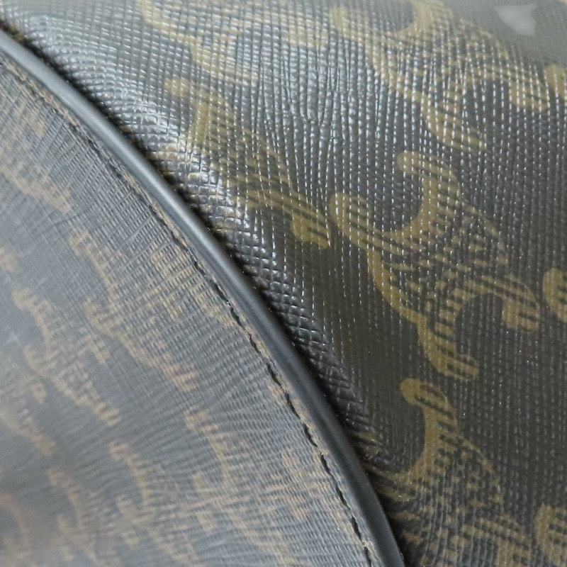 棕色 BONNIE 印花帆布 牛皮 後背包 金扣【CELINE 賽琳】 118702CAS-10