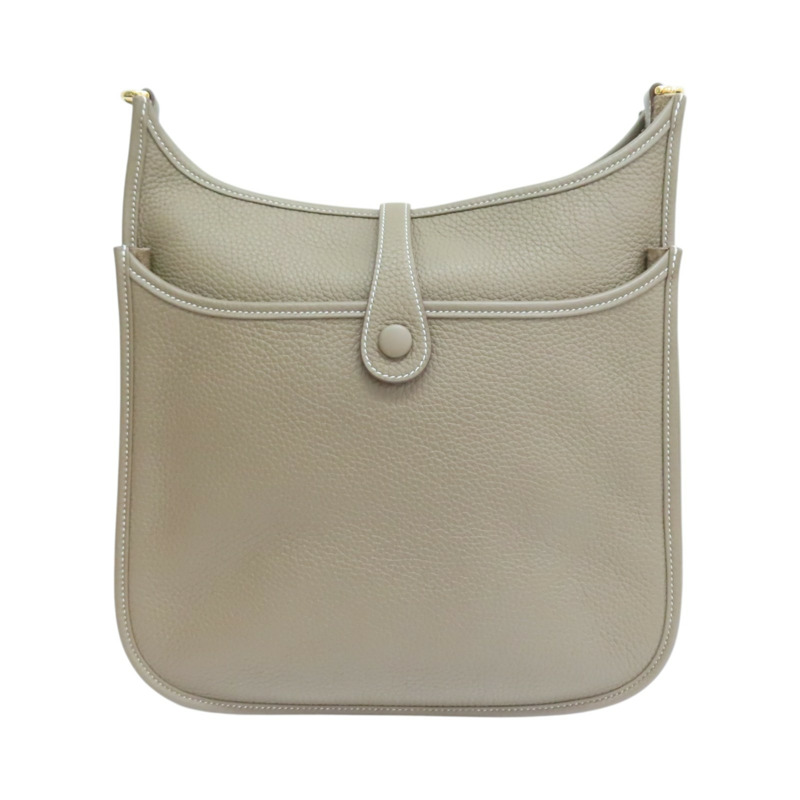 大象灰 TC牛皮 Evelyn Ⅲ 29 肩背包 金扣 W刻【HERMES 愛馬仕】 H056277CK-1