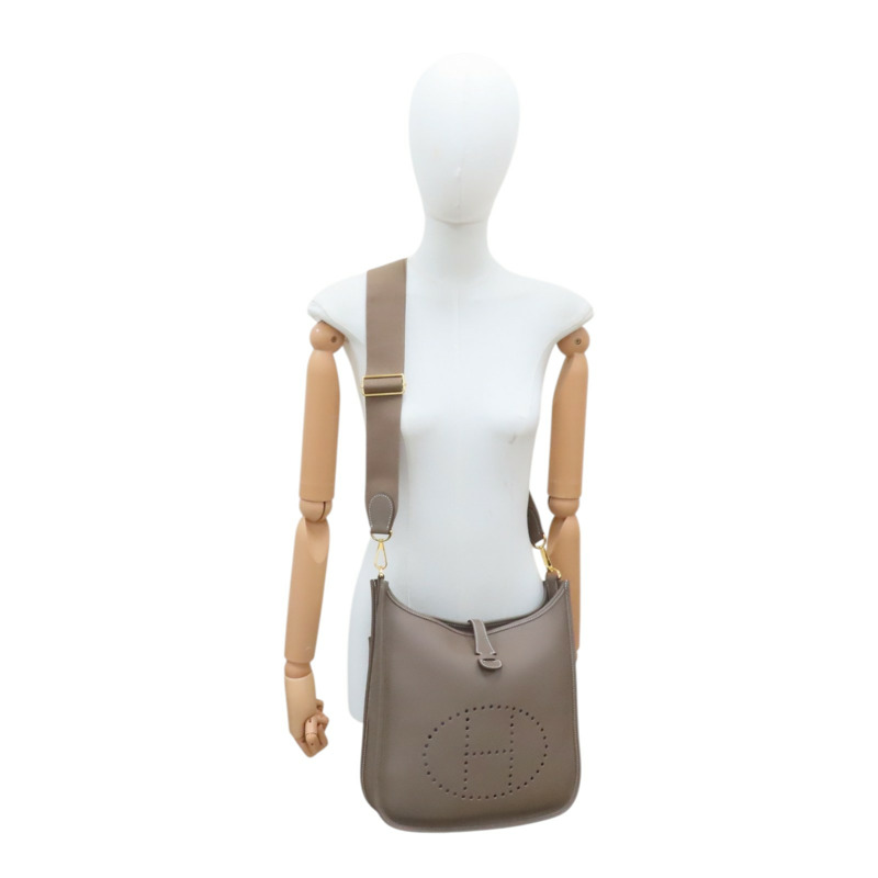 大象灰 TC牛皮 Evelyn Ⅲ 29 肩背包 金扣 W刻【HERMES 愛馬仕】 H056277CK-9
