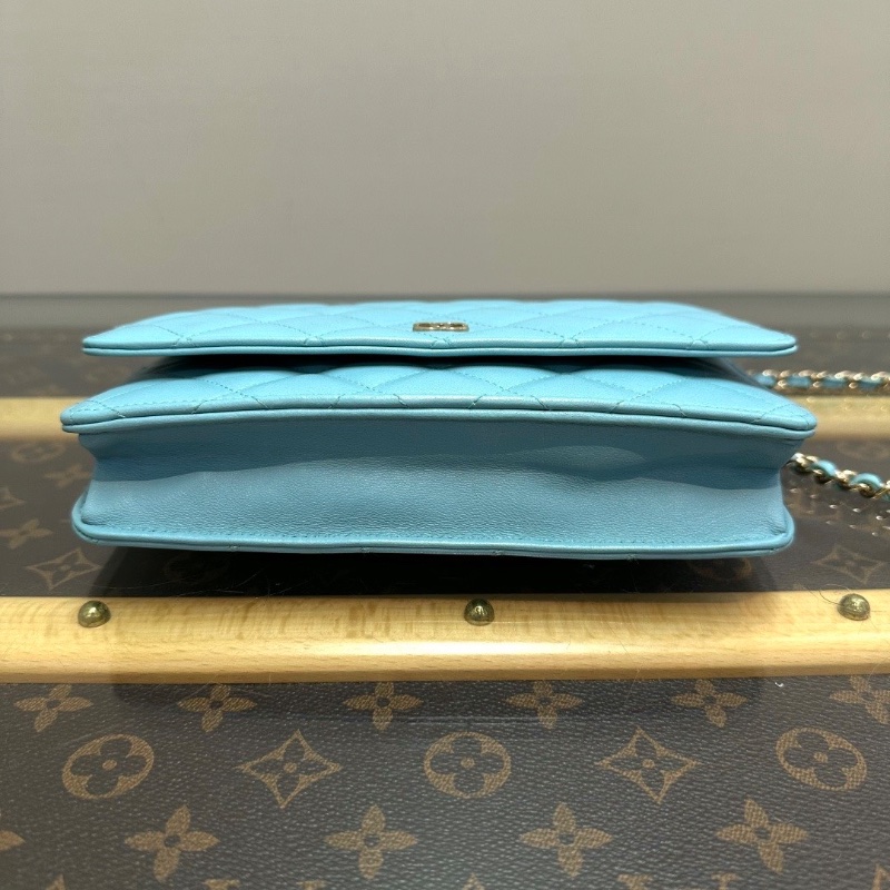CHANEL藍金羊皮WOC包19*12*3.5 98新配件塵袋-4