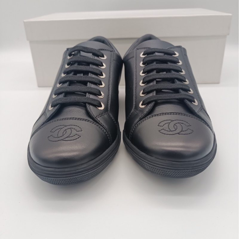 閒置 新香奈兒CHANEL【黑色】時尚休閒鞋子女鞋—牛皮37碼-0