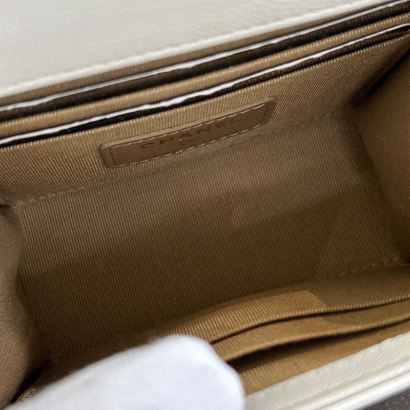 CHANEL 白金mini 珍珠肩背斜背小方包11*11*5.5 98新配件塵袋-2