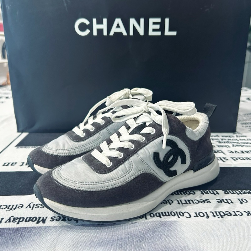 Chanel 香奈兒 黑白熊貓 運動鞋，38.5碼 附件：無-0