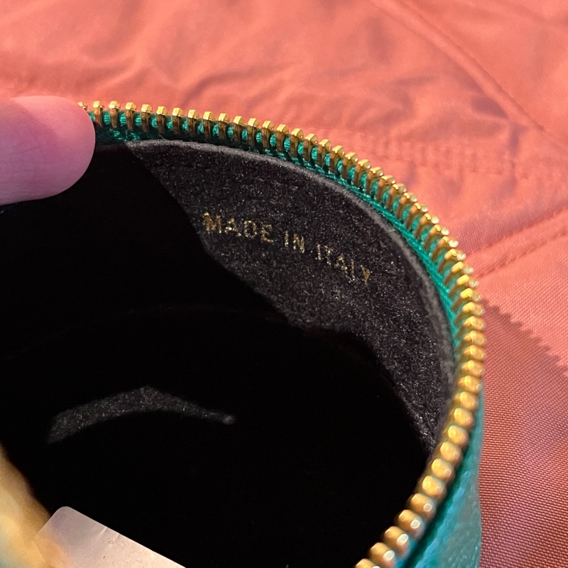 CHANEL 中古祖母綠古董首飾盒 荔枝皮 小皮件收納 絕版品-10