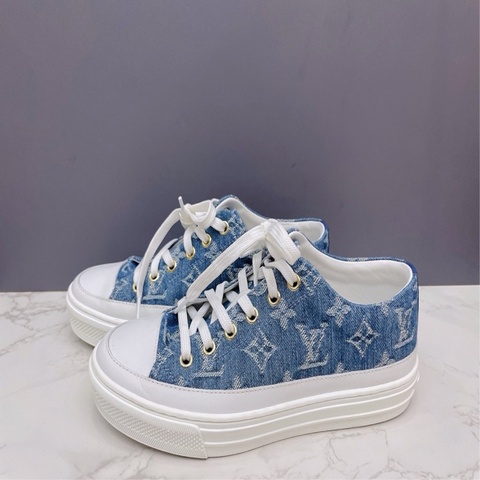路易威登 LV 牛仔 丹寧 老花 板鞋 36碼