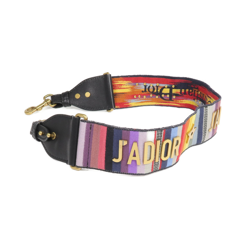 Dior 帆布Rainbow J'Adior Strap金扣肩背帶-3