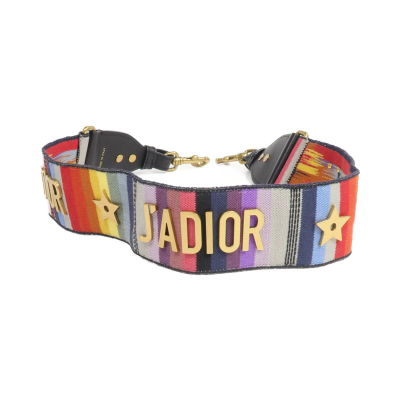 Dior 帆布Rainbow J'Adior Strap金扣肩背帶-4