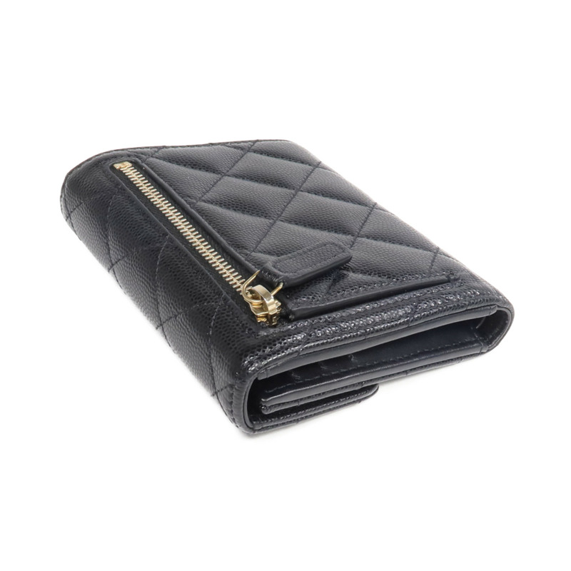 CHANEL 牛皮皮革Wallet金扣錢包-4