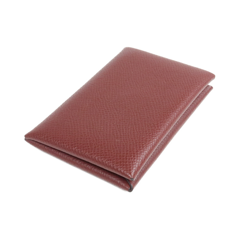HERMES Epsom皮革Calvi Card Holder銀扣卡片套-3