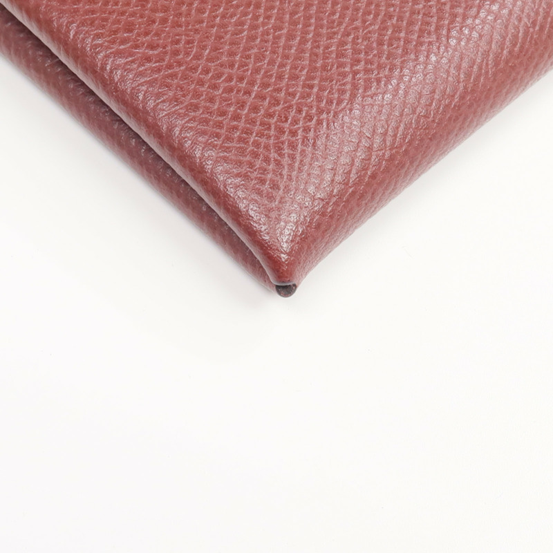 HERMES Epsom皮革Calvi Card Holder銀扣卡片套-12
