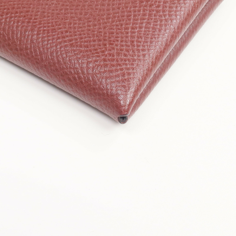 HERMES Epsom皮革Calvi Card Holder銀扣卡片套-13