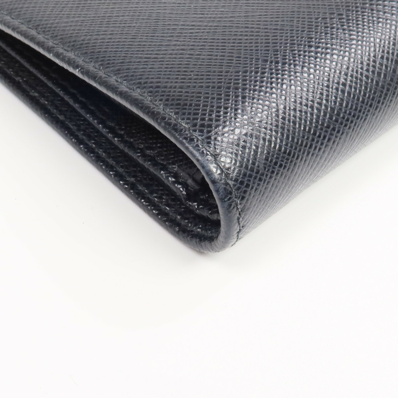 PRADA 牛皮皮革Wallet金扣錢包-11