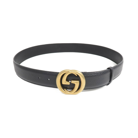 GUCCI 牛皮皮革GG Belt金扣皮帶