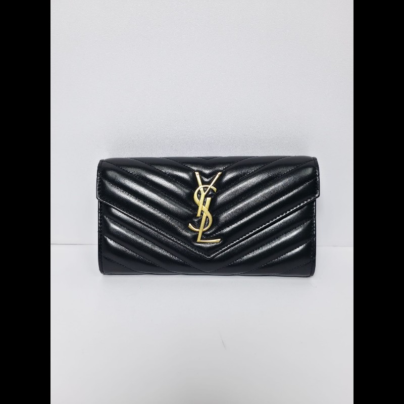 YSL 黑色 Cassandre Large Wallet
(未使用品)-1