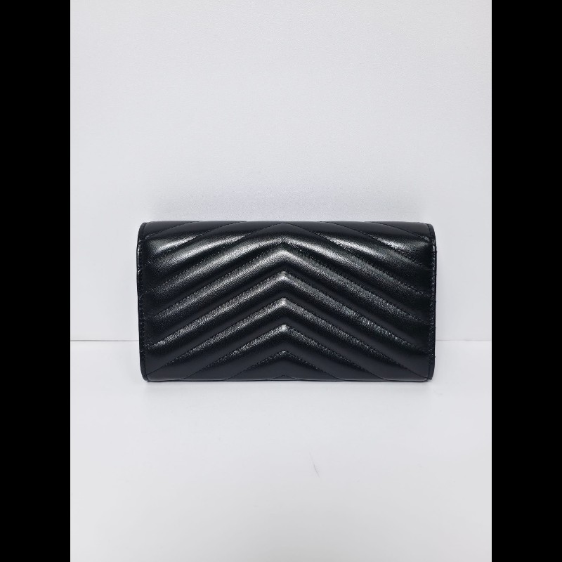 YSL 黑色 Cassandre Large Wallet
(未使用品)-2