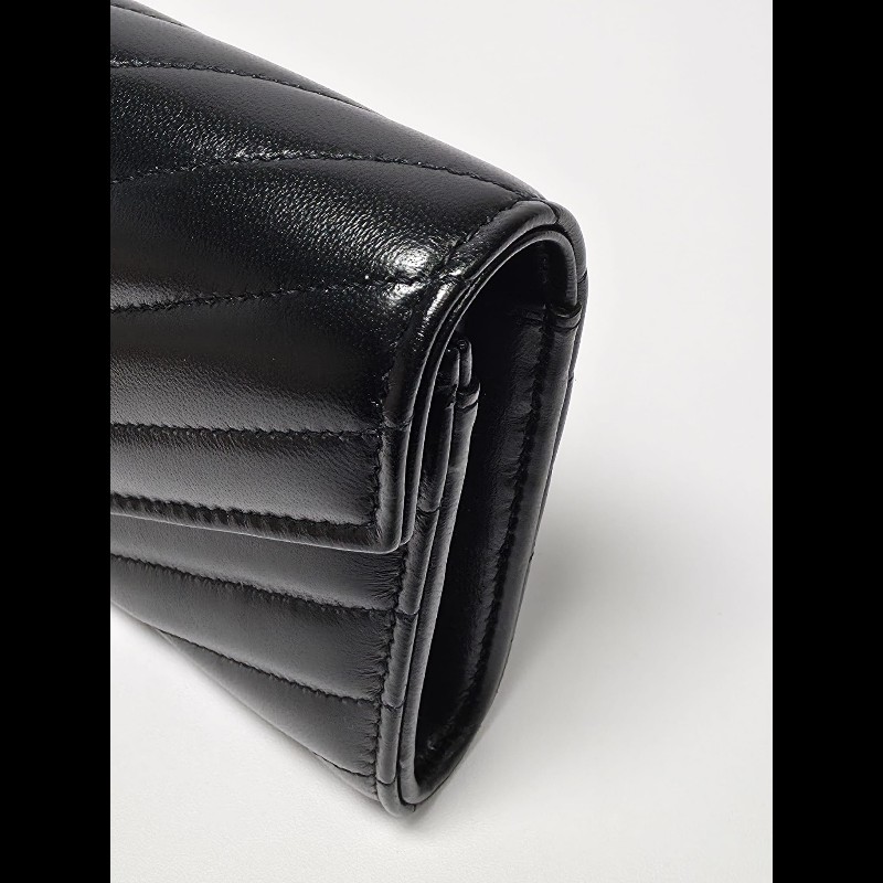 YSL 黑色 Cassandre Large Wallet
(未使用品)-5