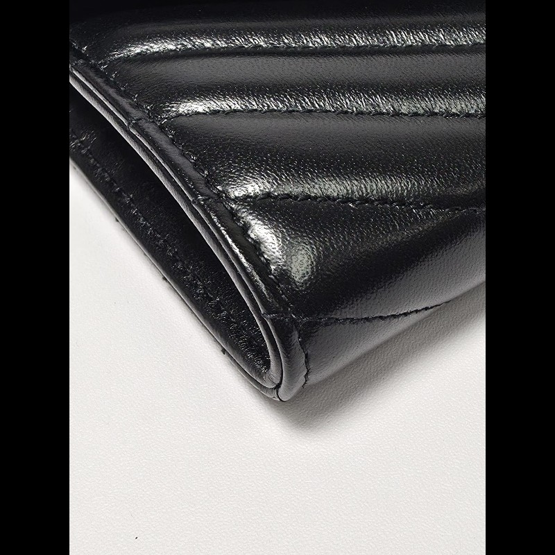YSL 黑色 Cassandre Large Wallet
(未使用品)-10