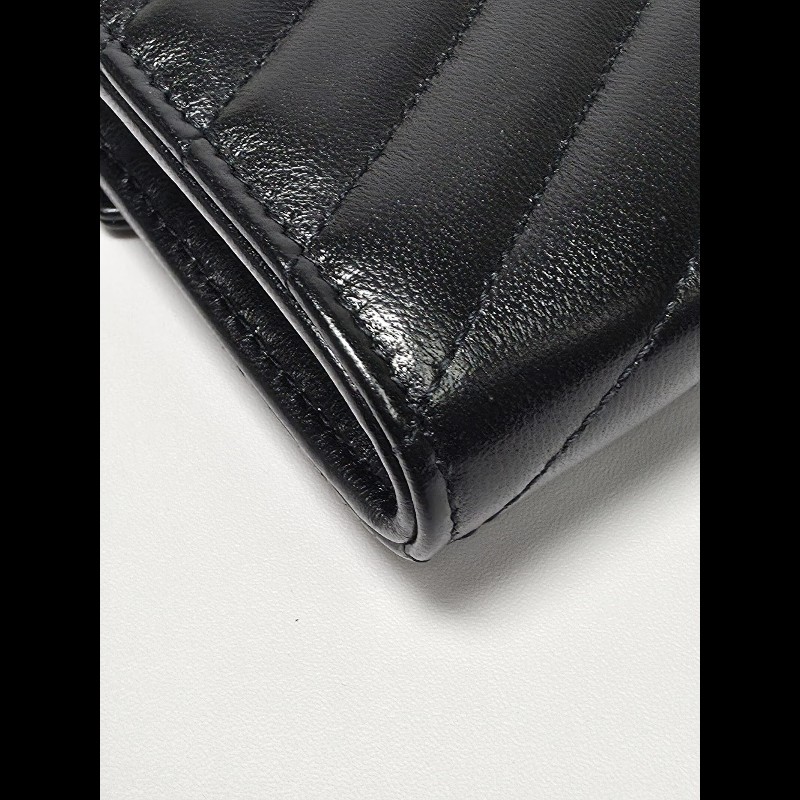 YSL 黑色 Cassandre Large Wallet
(未使用品)-11