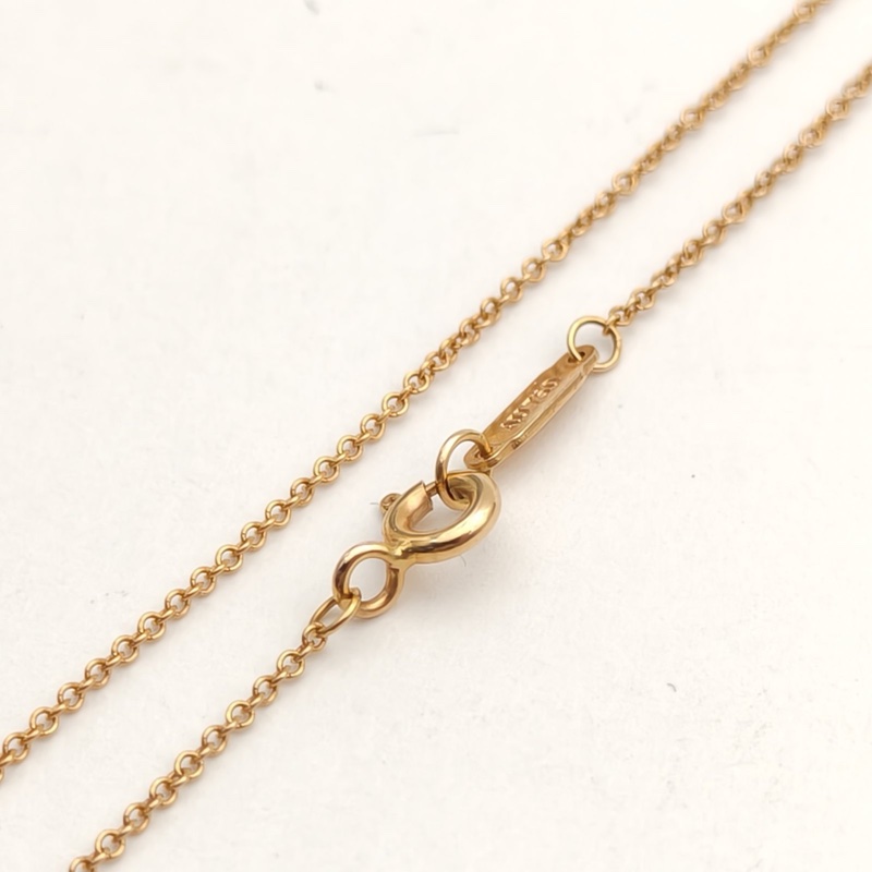 TIFFANY&CO 18K玫瑰金鑽石反戰項鏈-4