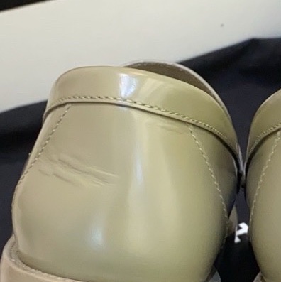 閒置新 未使用Chanel香奈兒  23K 淺綠色 漆皮樂福鞋 休閒鞋 37碼-5