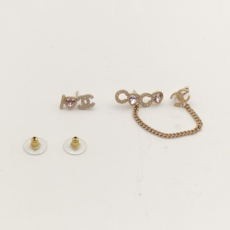 CHANEL 合金不對稱耳環-2