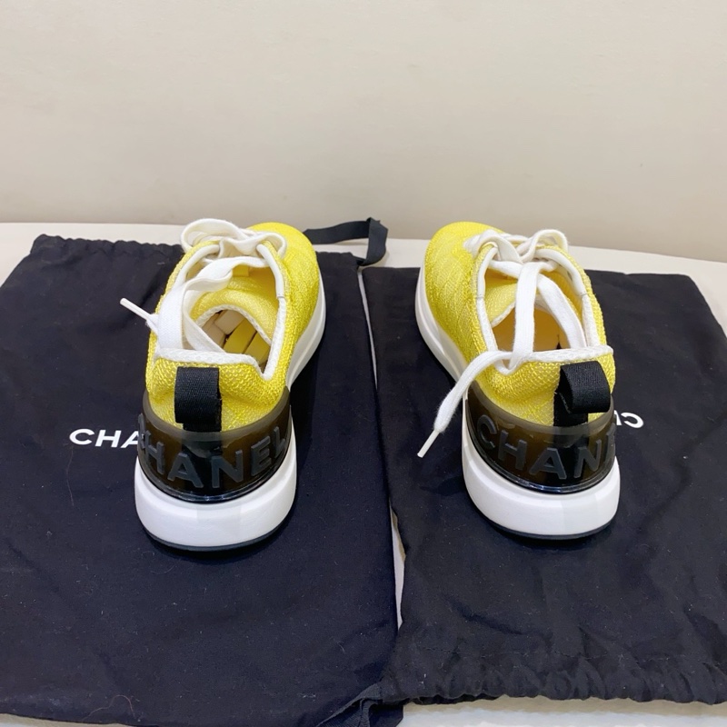 Chanel香奈兒 黃色網面運動鞋 尺碼35.5-1