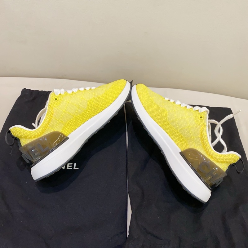 Chanel香奈兒 黃色網面運動鞋 尺碼35.5-2