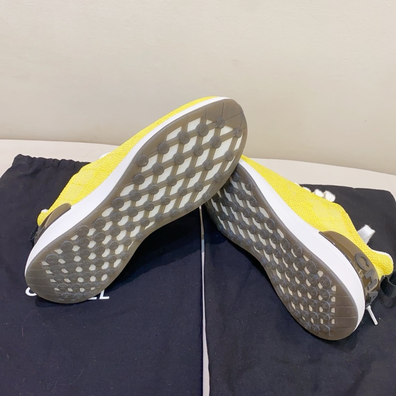 Chanel香奈兒 黃色網面運動鞋 尺碼35.5-3