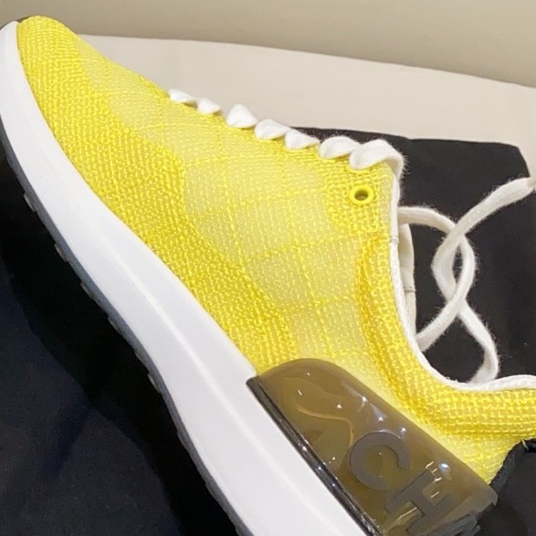 Chanel香奈兒 黃色網面運動鞋 尺碼35.5-4