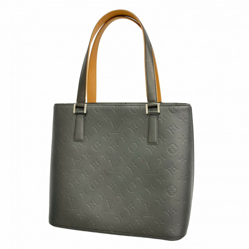 路易威登 Monogram Matte Stockton 手提包 M55112 黑色 女士-0