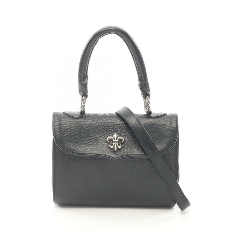 鉻心 Dog Adams 手提包，黑色皮革，二手女款-0