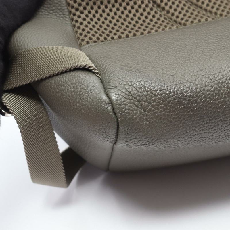 路易威登 Takeoff 雙肩包 M21362 Aerogram 皮革卡其色 二手 男款-7