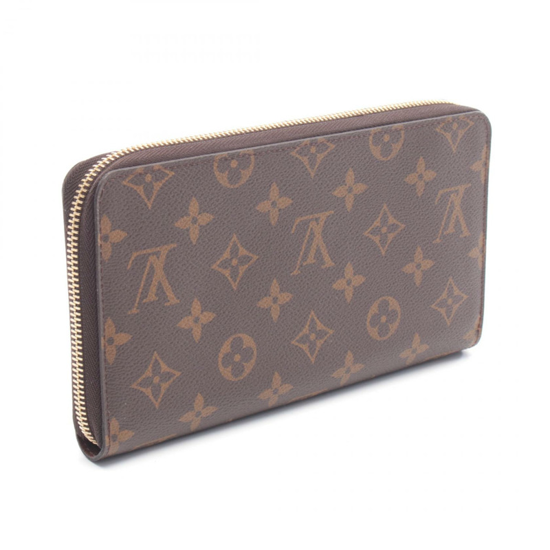 路易威登 Zippy Organizer 長皮夾 M62581 Monogram 帆布 棕色 二手 LV-1