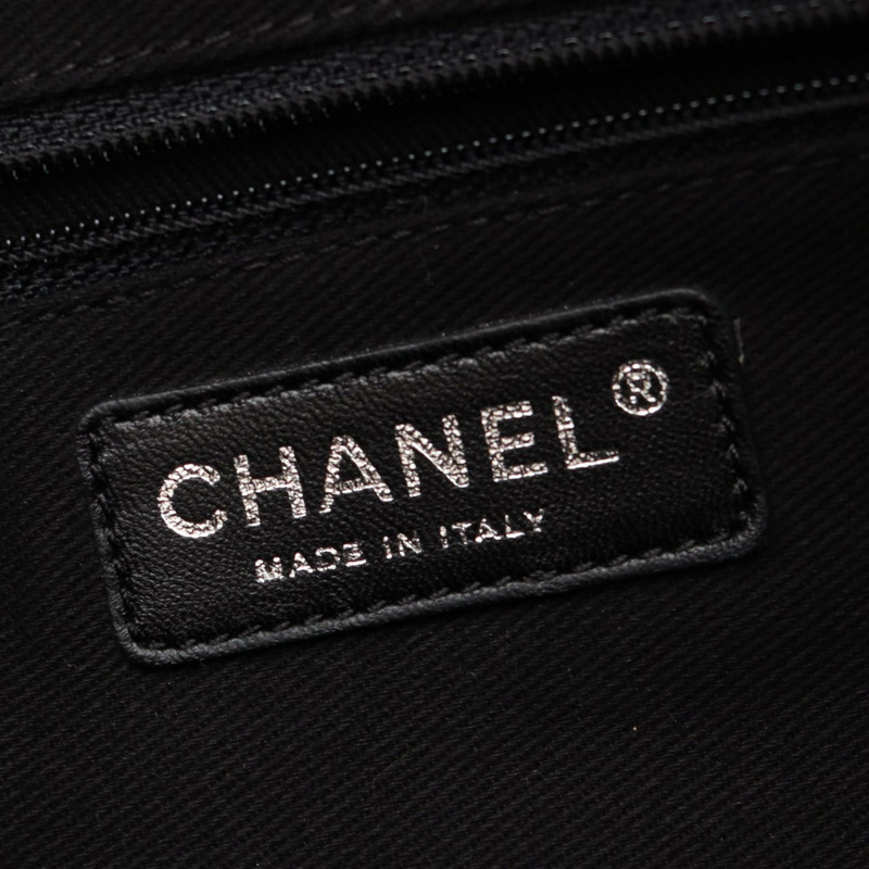 香奈兒巴黎紐約系列手提包 A33100 尼龍皮革黑色二手女款-3