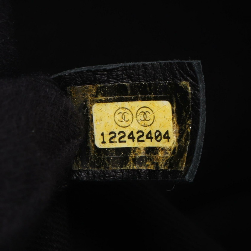 香奈兒巴黎紐約系列手提包 A33100 尼龍皮革黑色二手女款-4