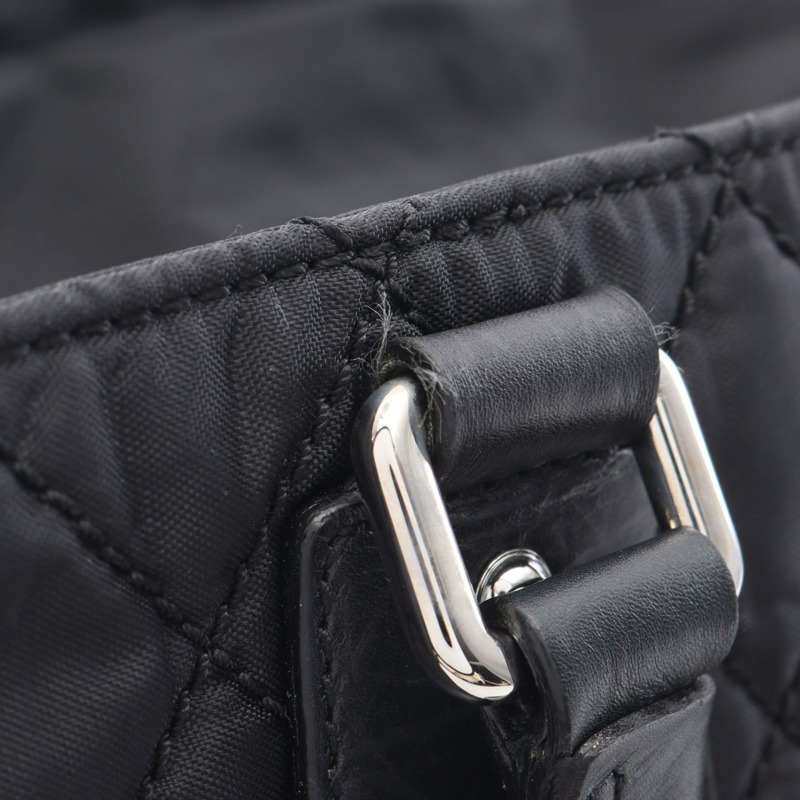 香奈兒巴黎紐約系列手提包 A33100 尼龍皮革黑色二手女款-5