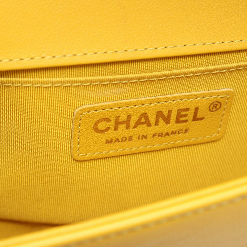 香奈兒 Boy Chanel 小號鏈條單肩手提包，羊皮材質，棕色，金色五金，二手女款-3